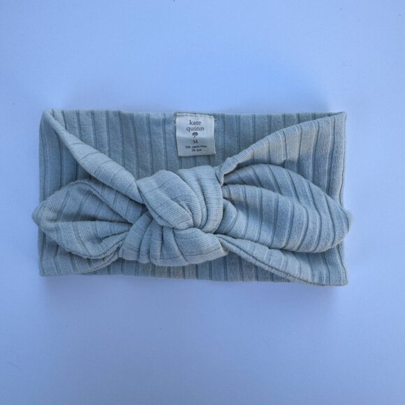 Kate Quinn Head Bow Set | Rib Knit, 3-Pack | Ice Blue, Mauve & Blush | 6–12M (M) - Picture 2 of 4